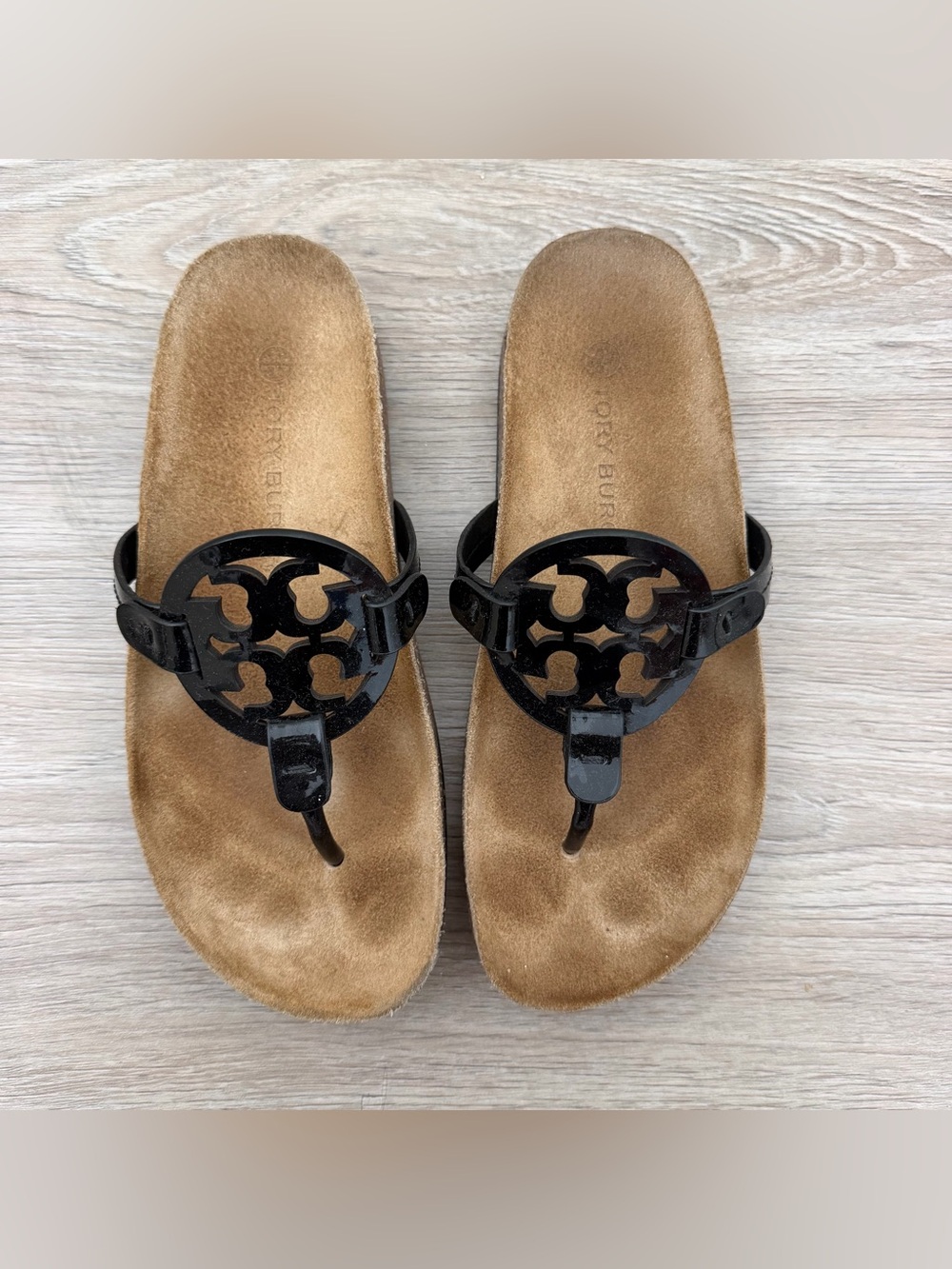 Tory Burch Miller Cloud Sandal Black Size 7.5 - Picture 1 of 3
